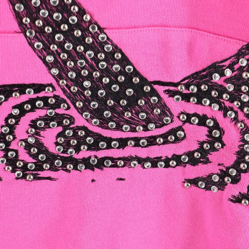 Celine Palm Tree Studded Hoodie Pullover Hoodie Pink 2y795670q