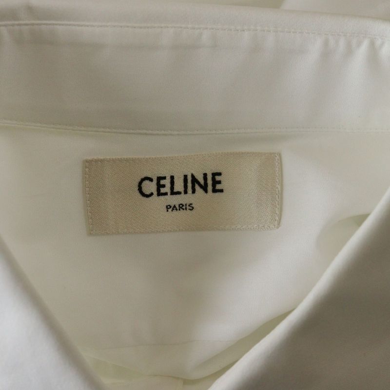 Celine Cotton Poplin Skinny Shirt Cotton Poplin Long Sleeve Shirt Long Sleeve