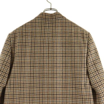 Celine Double Face Campbell Checked Wool Tailored Jacket Brown 5ab4518r