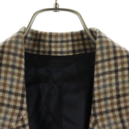 Celine Double Face Campbell Checked Wool Tailored Jacket Brown 5ab4518r