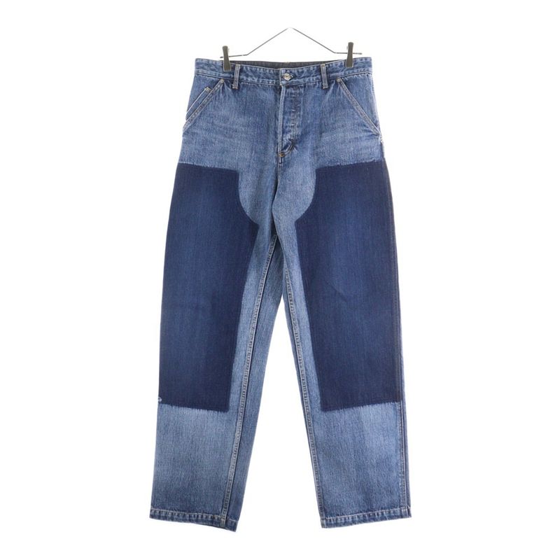 Christian Dior Handwritten Button Fly Carpenter Denim Pants 493d183ay552 Indigo