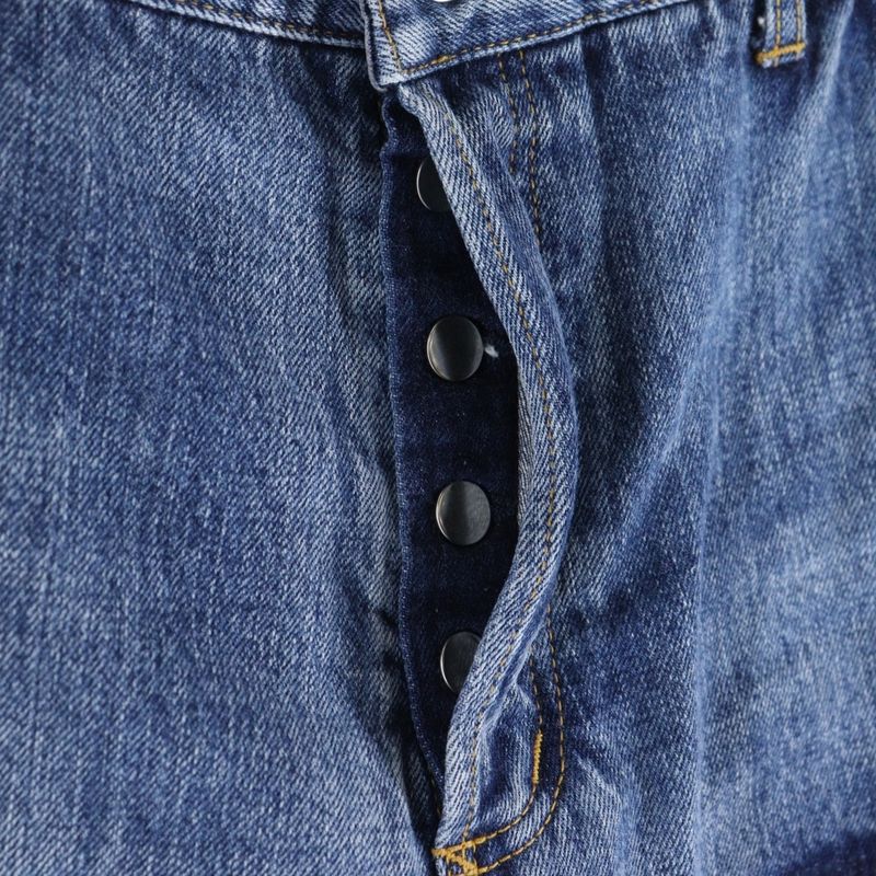 Christian Dior Handwritten Button Fly Carpenter Denim Pants 493d183ay552 Indigo