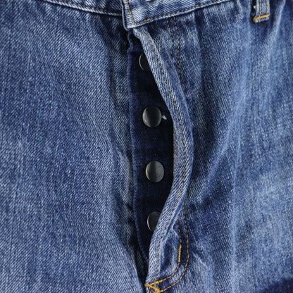 Christian Dior Handwritten Button Fly Carpenter Denim Pants 493d183ay552 Indigo