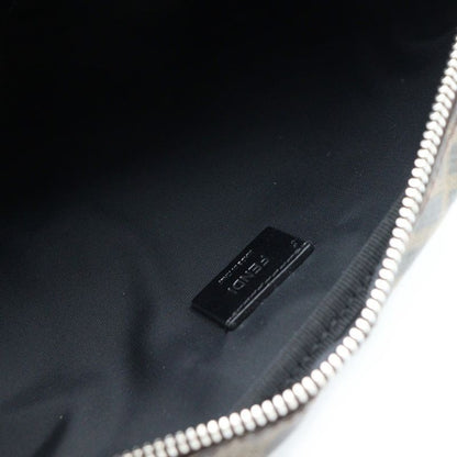 Fendi Zucca Second Pouch Clutch Bag Brown Canvas 7n0116