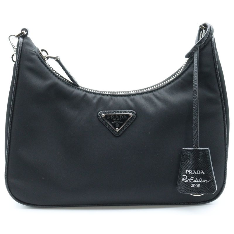 Prada Re-Edition 2005 Shoulder Bag Handbag Black Nylon 1bh204