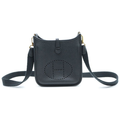 Hermes Evelyn TPM Taurillon Clemence Leather Shoulder Bag Gold Hardware