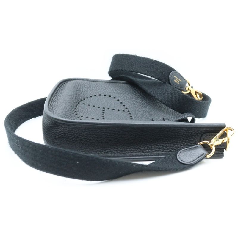 Hermes Evelyn TPM Taurillon Clemence Leather Shoulder Bag Gold Hardware