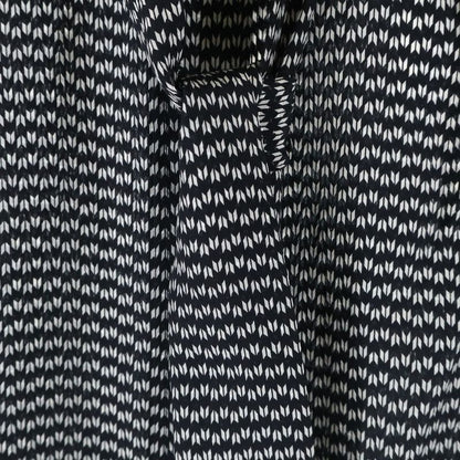 Saint Laurent Paris All-Over Print Silk Long-Sleeved Shirt Blouse with Tie