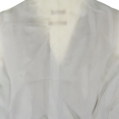 Hermes Margiela Period Snowflake Tailored Collar Silk Scarf Vest Gilet Grey