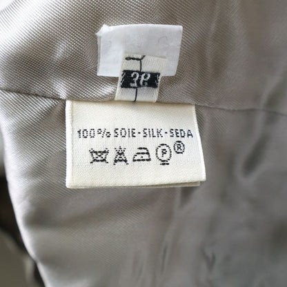 Hermes Margiela Period Snowflake Tailored Collar Silk Scarf Vest Gilet Grey