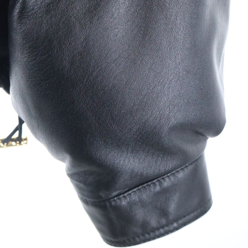 Celine 21aw Puffer Jacket Lambskin Cropped Quilted Puffer Jacket Hoodie Black