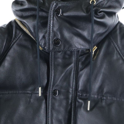 Celine 21aw Puffer Jacket Lambskin Cropped Quilted Puffer Jacket Hoodie Black