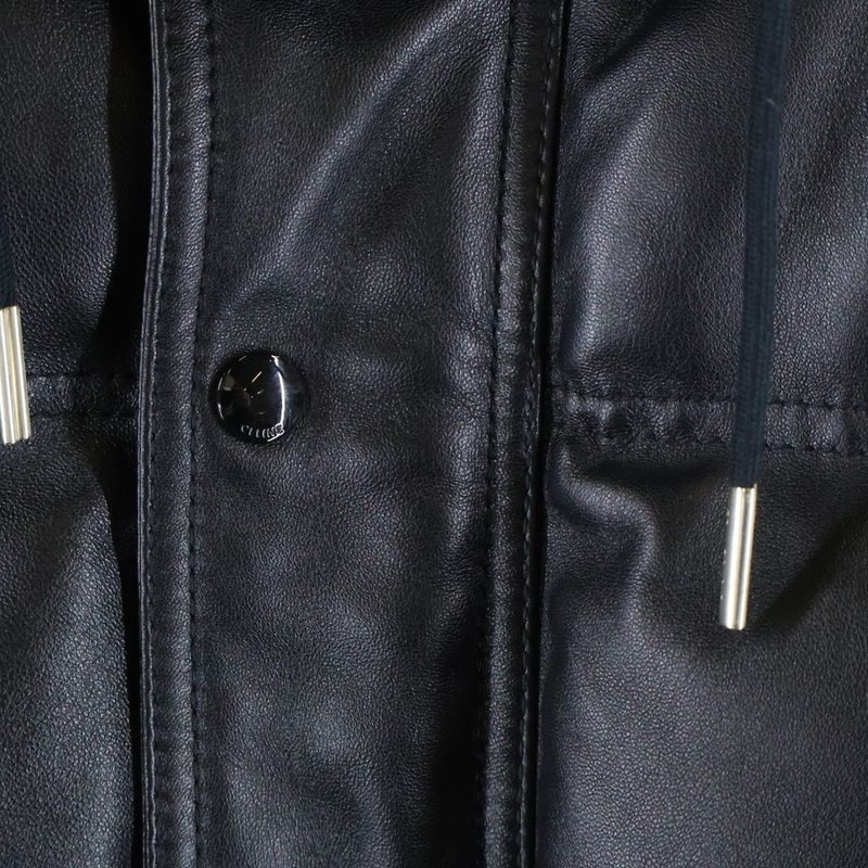 Celine 21aw Puffer Jacket Lambskin Cropped Quilted Puffer Jacket Hoodie Black