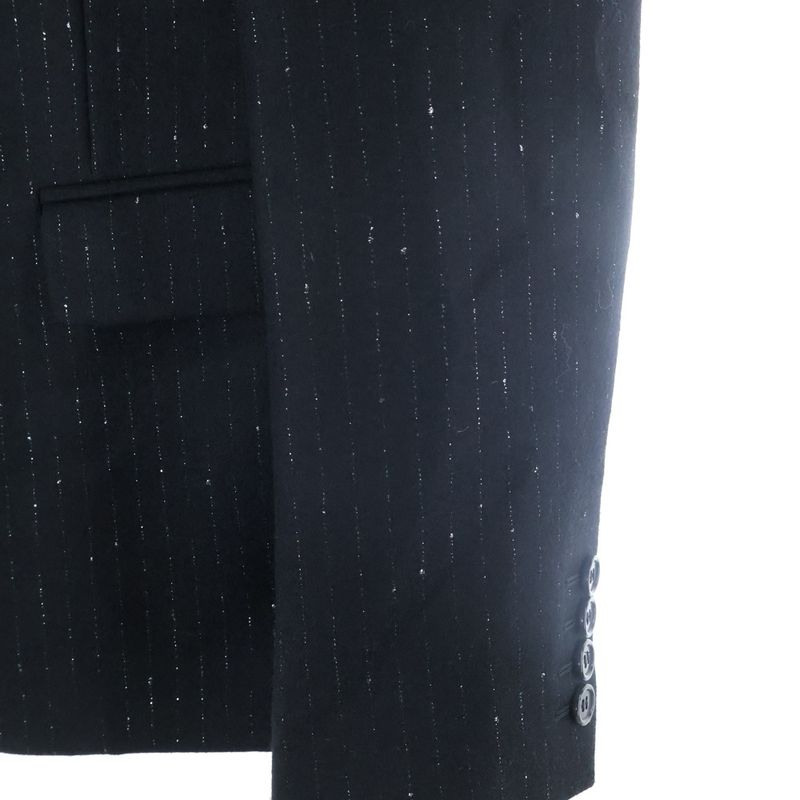 Saint Laurent Paris Lame Stripe 1b Tailored Jacket Black 577745 Y030v