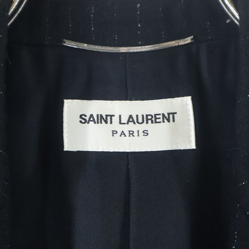 Saint Laurent Paris Lame Stripe 1b Tailored Jacket Black 577745 Y030v