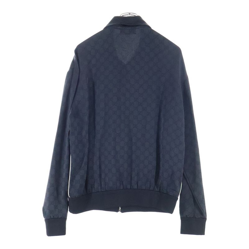 Gucci 25ss GG Satin All-Pattern Jacquard Rayon Set-Up Zip-Up Track Jacket