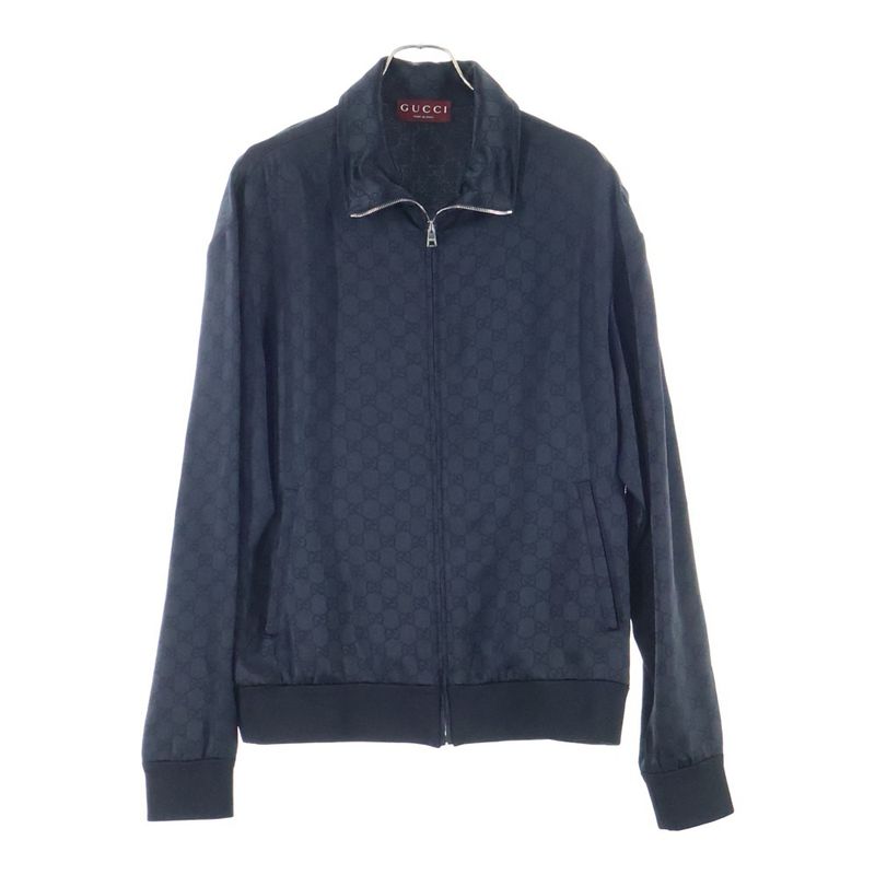 Gucci 25ss GG Satin All-Pattern Jacquard Rayon Set-Up Zip-Up Track Jacket