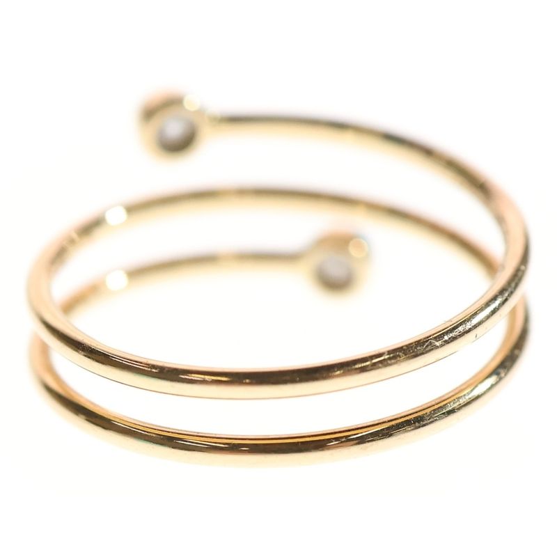 Tiffany & Co Elsa Peretti Diamond Hoop Ring Au750 18k Pg Pink Gold Ring