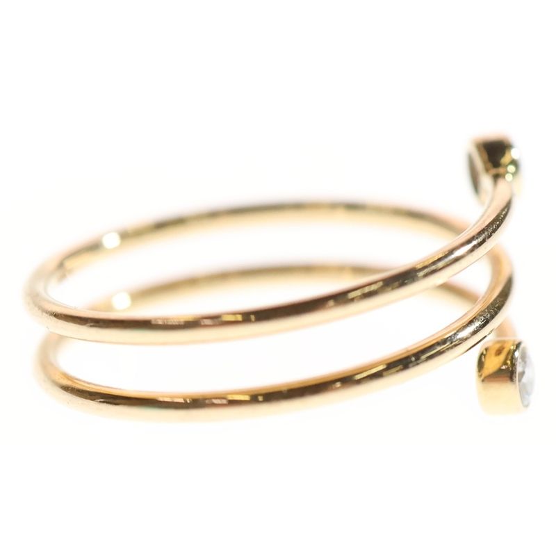 Tiffany & Co Elsa Peretti Diamond Hoop Ring Au750 18k Pg Pink Gold Ring