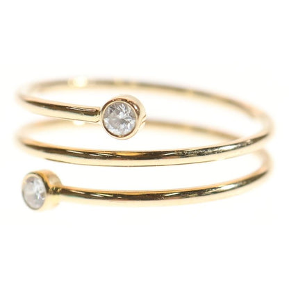 Tiffany & Co Elsa Peretti Diamond Hoop Ring Au750 18k Pg Pink Gold Ring