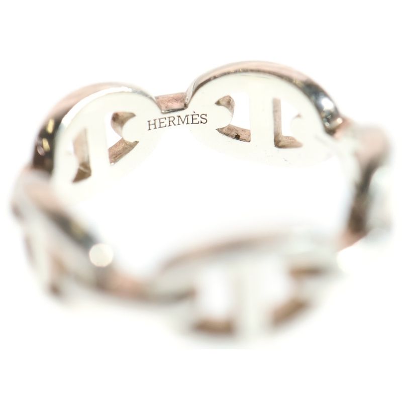Hermes Chaine D'ancre Anchene Ring Ag925 Sv Silver Ring