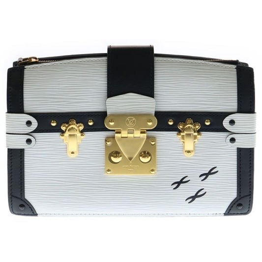 Louis Vuitton Epi Trunk Clutch White and Black Shoulder Bag M52151 Ic Type