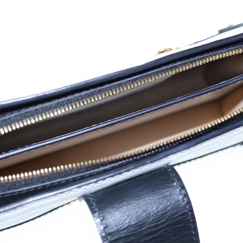 Louis Vuitton Epi Trunk Clutch White and Black Shoulder Bag M52151 Ic Type