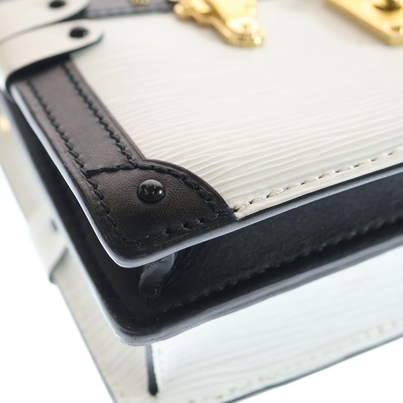 Louis Vuitton Epi Trunk Clutch White and Black Shoulder Bag M52151 Ic Type