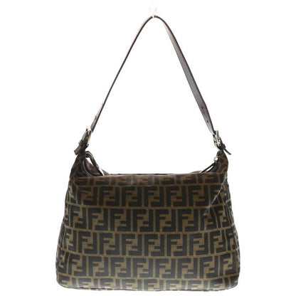 Fendi Zucca Mamma Bucket One Shoulder Bag Handbag Brown Canvas and Leather