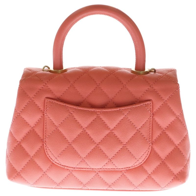 Chanel Coco Handle XS Top Handle Coco Mark Turnlock Caviar Skin Leather 2way