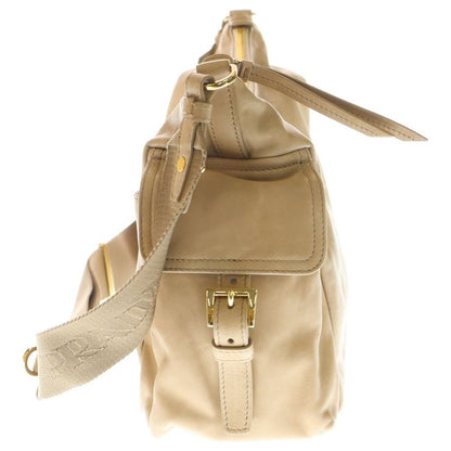 Prada Explorer Large Nappa Leather Shoulder Bag Damaged Beige 1bc264