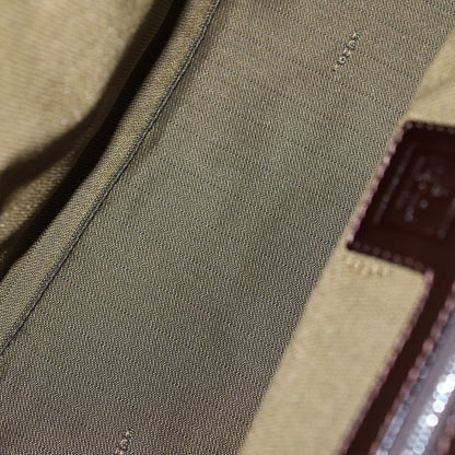 Fendi Zucca Handbag Brown Canvas and Leather Vintage