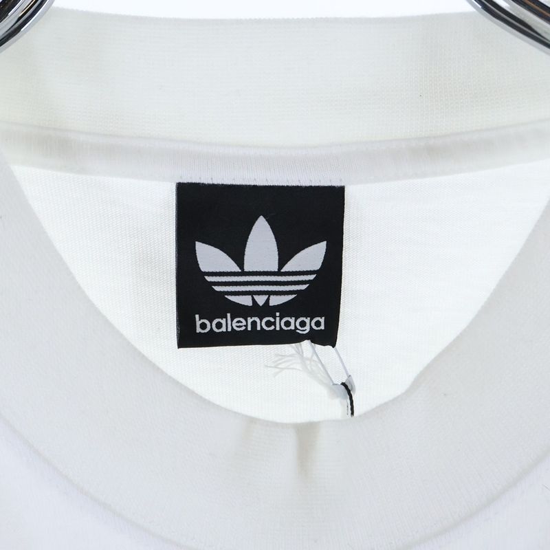 Balenciaga 23ss X Adidas T-Shirt 723976 Tnvn8 X Adidas Front Logo Short-Sleeved