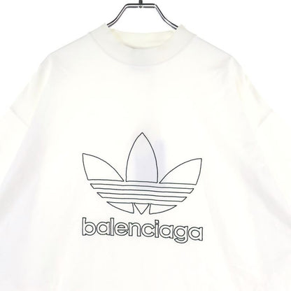 Balenciaga 23ss X Adidas T-Shirt 723976 Tnvn8 X Adidas Front Logo Short-Sleeved