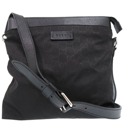 Gucci GG Pattern Gucci Guccissima 510342 Shoulder Bag Leather Gucci Guccissima Nylon Black