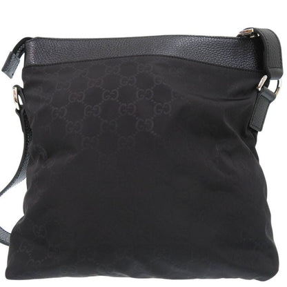 Gucci GG Pattern Gucci Guccissima 510342 Shoulder Bag Leather Gucci Guccissima Nylon Black