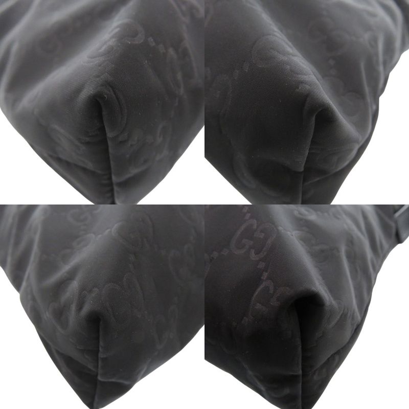 Gucci GG Pattern Gucci Guccissima 510342 Shoulder Bag Leather Gucci Guccissima Nylon Black