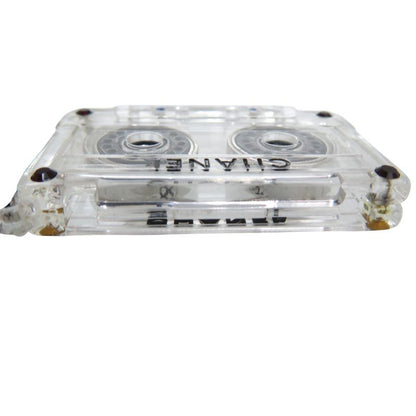 Chanel Cassette Tape Rhinestone Necklace Plastic Clear 1434 Chanel