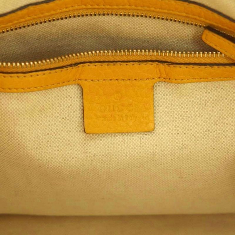 Gucci Bella Bamboo 2way Bag Handbag Shoulder Bag GG Canvas GG Pattern Yellow