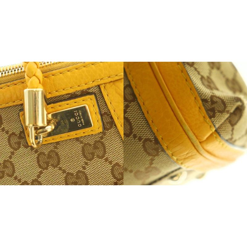 Gucci Bella Bamboo 2way Bag Handbag Shoulder Bag GG Canvas GG Pattern Yellow