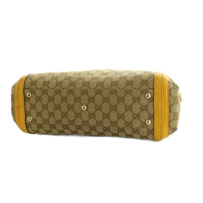 Gucci Bella Bamboo 2way Bag Handbag Shoulder Bag GG Canvas GG Pattern Yellow
