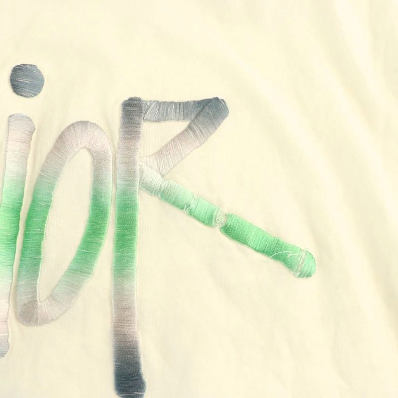 Dior X Shaw N Stuss Y Logo Embroidery Short Sleeve T-Shirt Cut and Sewn Cotton L