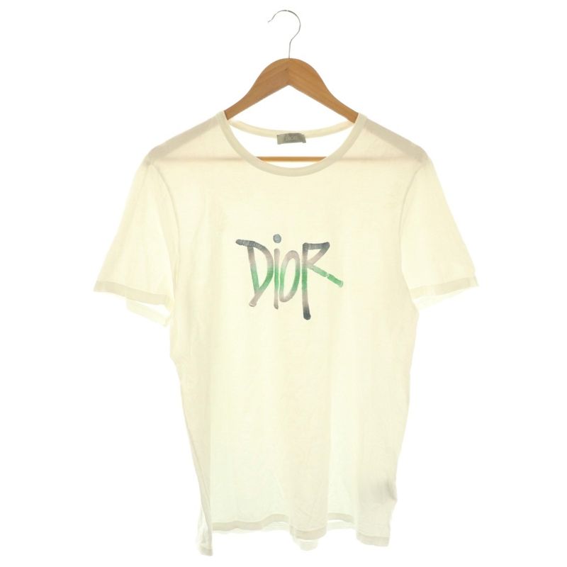 Dior X Shaw N Stuss Y Logo Embroidery Short Sleeve T-Shirt Cut and Sewn Cotton L