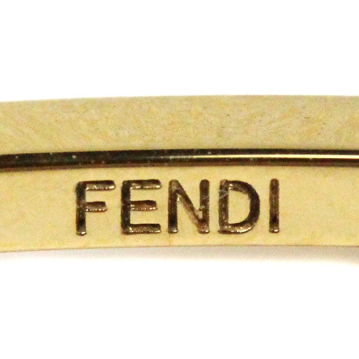 Fendi Crystal Faux Pearl Crystal Pearl Bangle 8ah783 M Ladies Pre-Owned