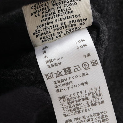 Hermes Serie Button Wool Coat Women Used a