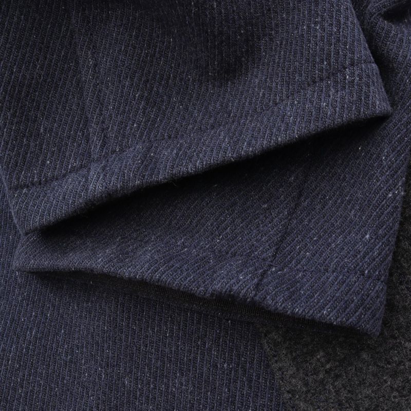 Hermes Serie Button Wool Coat Women Used a