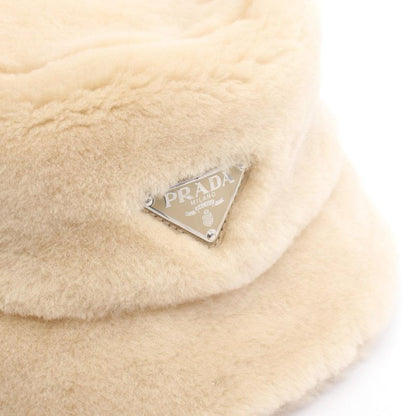 Prada Hat Triangle Logo 1hc137 Beige Other Hat Women Used a