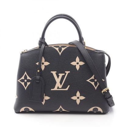 Louis Vuitton Petit Palais PM Handbag Bicolor Monogram Empreinte M58913 Black