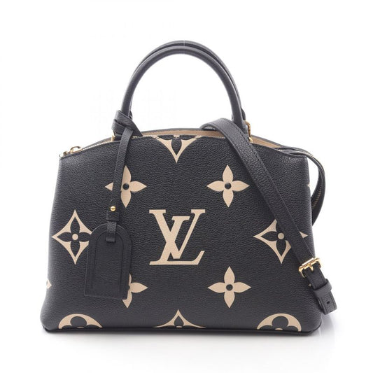 Louis Vuitton Petit Palais PM Handbag Bicolor Monogram Empreinte M58913 Black