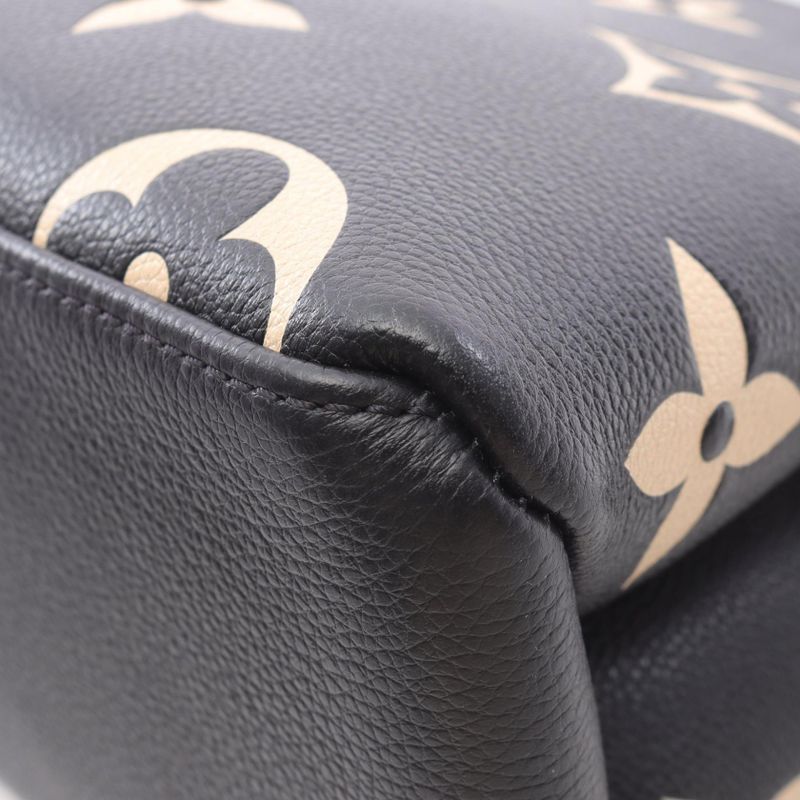 Louis Vuitton Petit Palais PM Handbag Bicolor Monogram Empreinte M58913 Black
